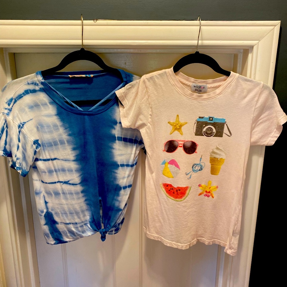 2 Girls Wildfox and Vintage Havana Short sleeved Tees Size L/12